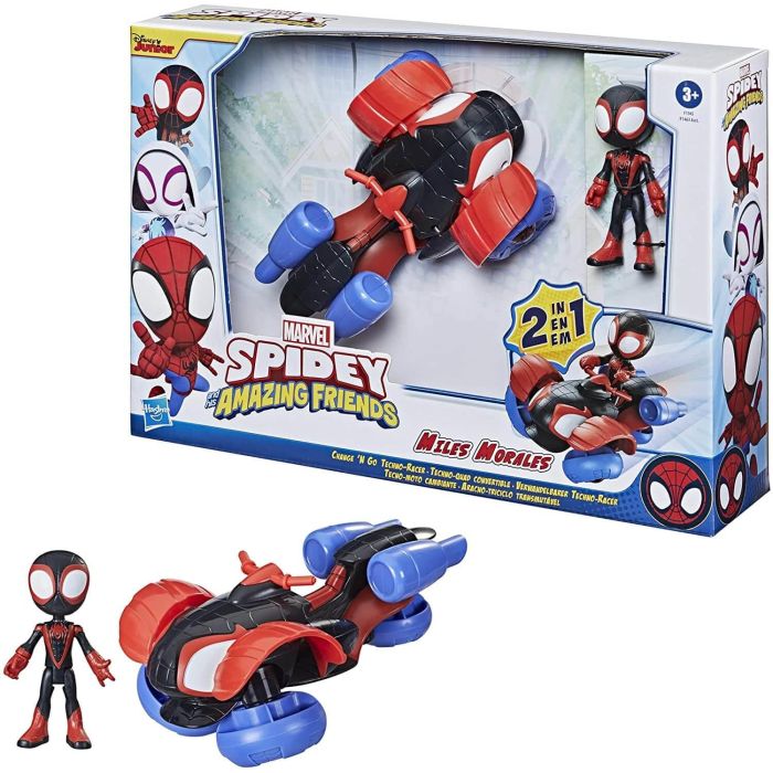 Spidey and His Amazing Friends 2in1 Miles Morales Change 'N Go Techno Racer