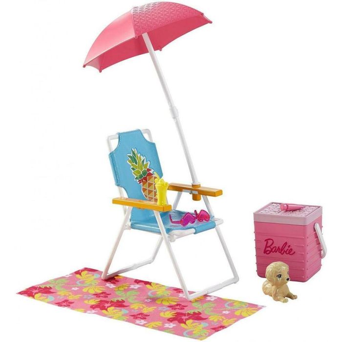 Barbie Out Door Accessory Pack Chair With Sunshade