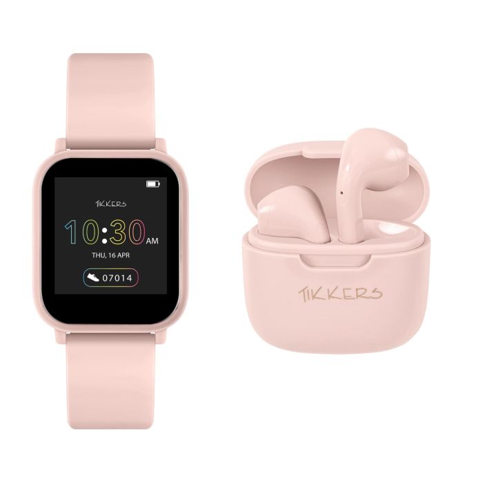 Tikkers Teen Series 10 Nude Smart Watch and Earbuds Set