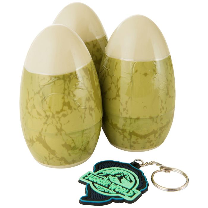 Jurassic World Dinosaur Slime Egg Trio with Keychain