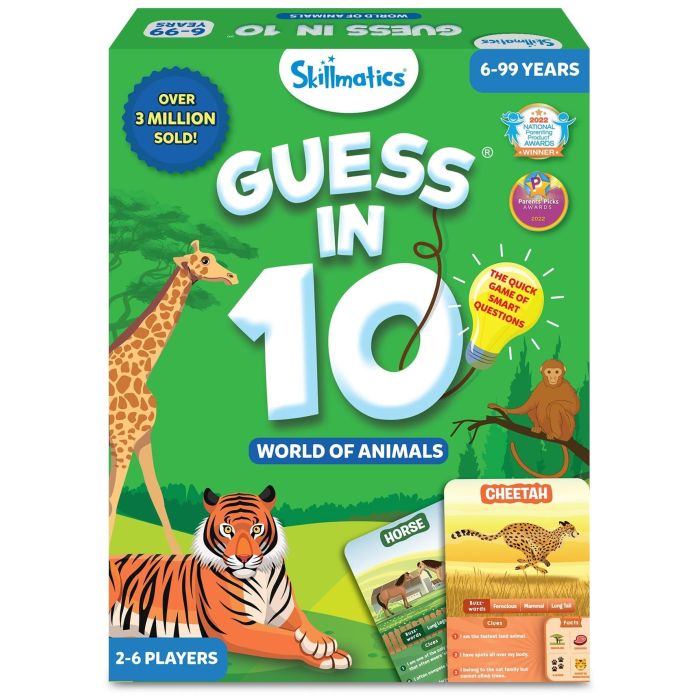 Skillmatics Guess in 10 World Of Animals Card Game