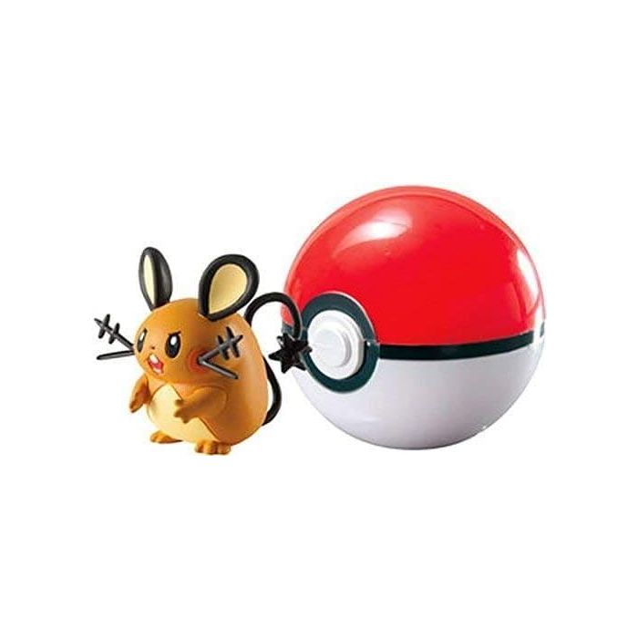 Pokemon Clip n Carry Poke Ball - Dedenne and Poke Ball Figure