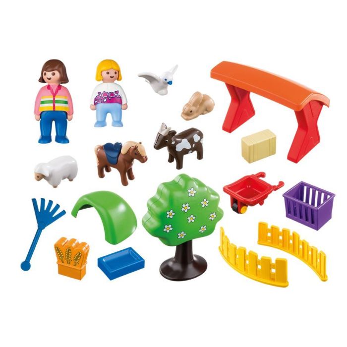Playmobil 1.2.3 Petting Zoo With 5 Animals 6963