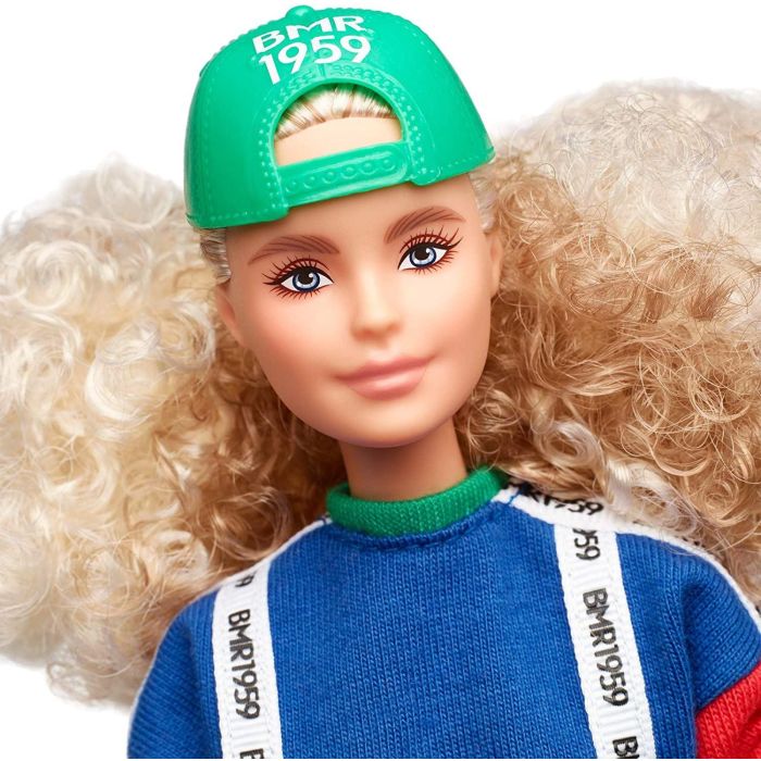 Barbie Fashion Doll Curly Blonde Hair Block Sweatshirt