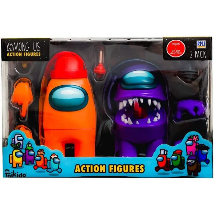 Among Us 4.5" Action Figures Orange and Purple 2 Pack