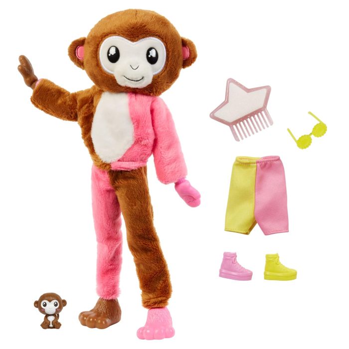 Barbie Cutie Reveal Jungle Series Monkey Costume Doll