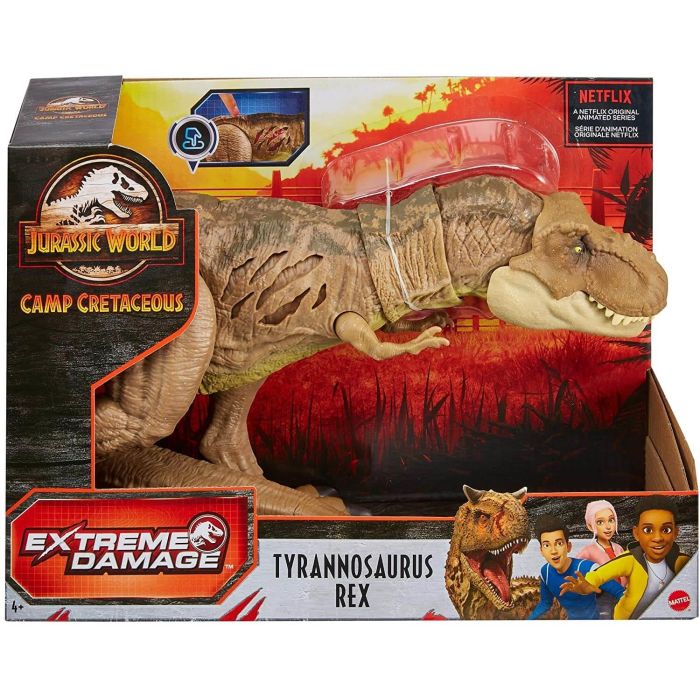 Buy Jurassic World Extreme Damage Tyrannosaurus Rex Figure at BargainMax |  Free Delivery over £ and Buy Now, Pay Later with Klarna, ClearPay &  Laybuy | Bargain Max