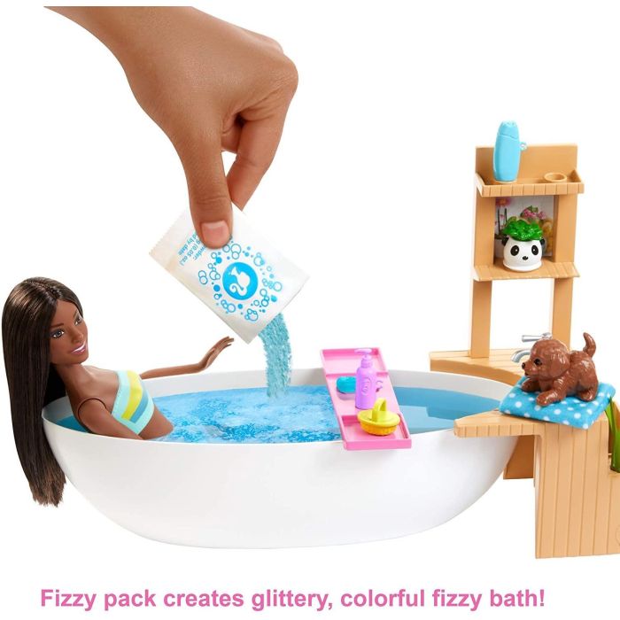 Barbie Dark Hair Doll Fizzy Bath Playset
