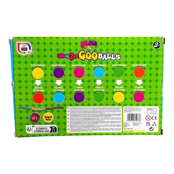 Colour Changing Squeezee Goo Balls 6 pack