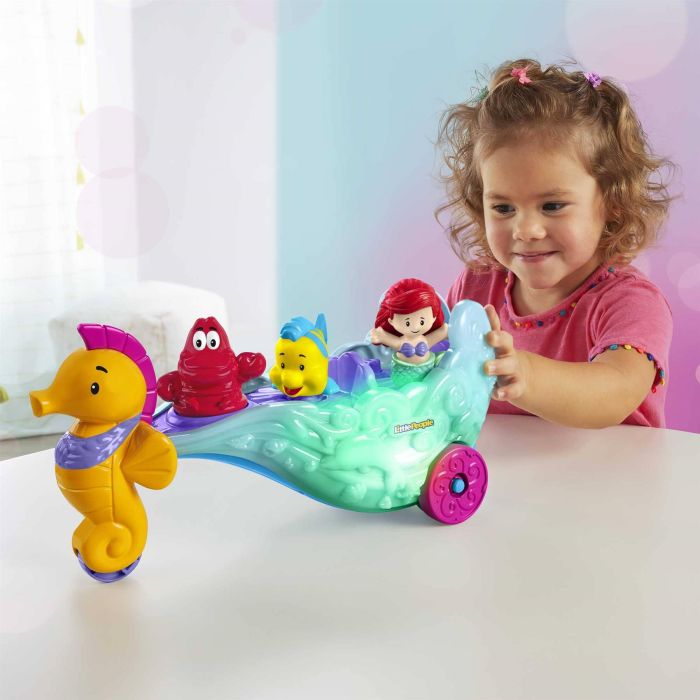 Disney Princess Little People Ariel's Light-Up Sea Carriage
