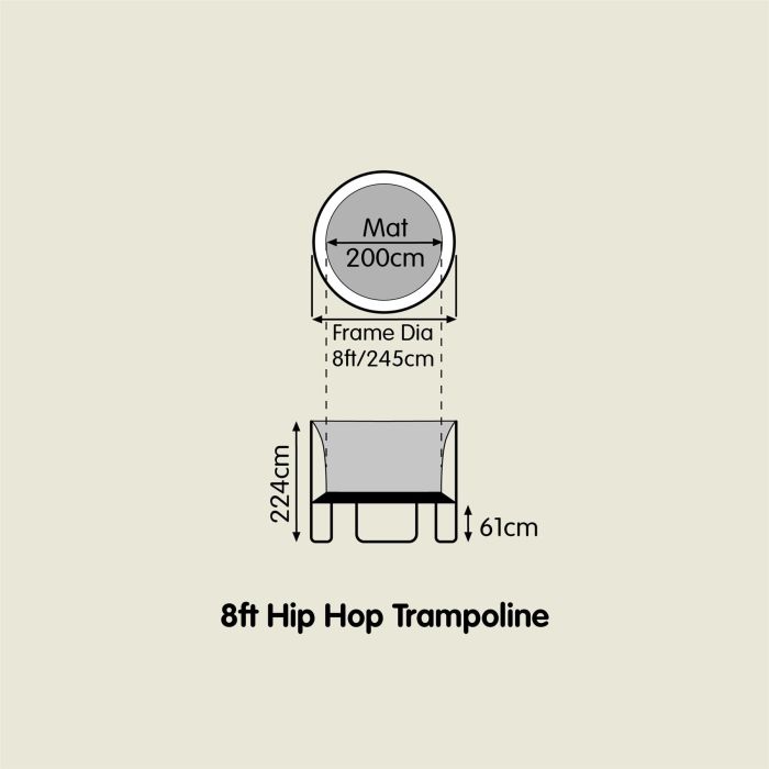 TP 8ft Hip Hop Trampoline