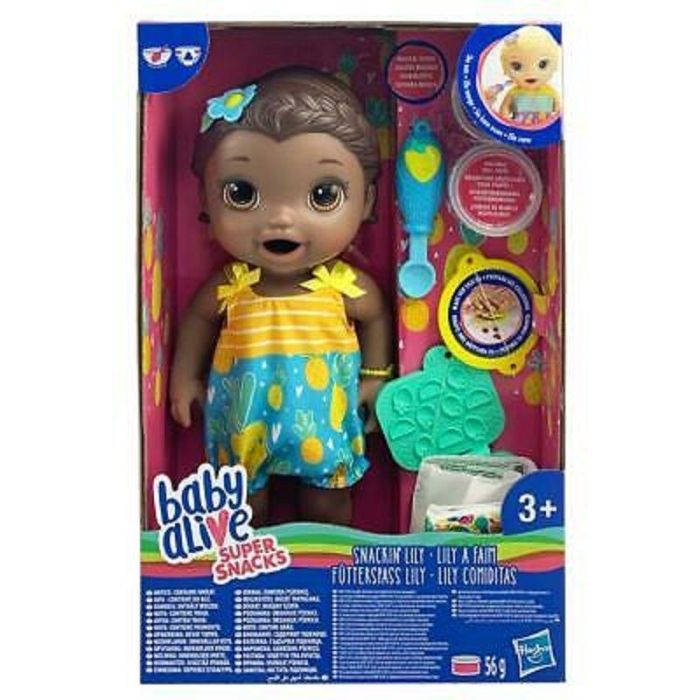 Baby Alive Snackin Lily Black Hair Doll