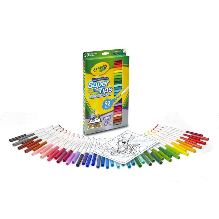 Crayola Super Tips Washable Markers 50 Pack