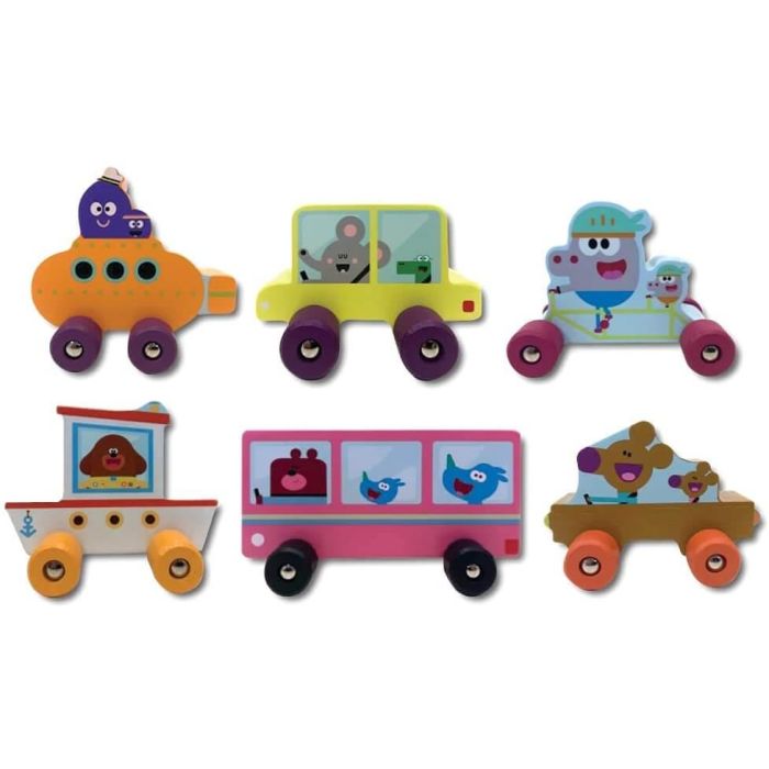 Hey Duggee 6 Wooden Play Vehicles