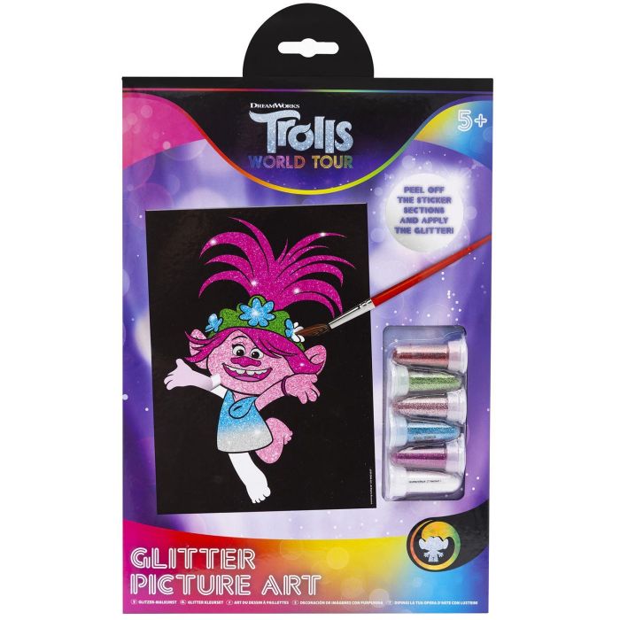 Trolls World Tour Glitter Picture Art