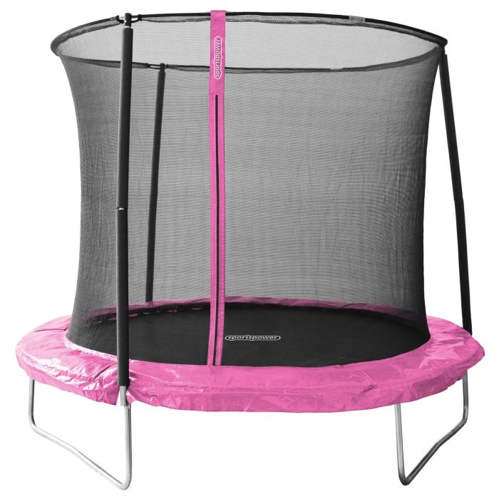 Sportspower 8ft Bounce Pro Trampoline with Enclosure – Pink