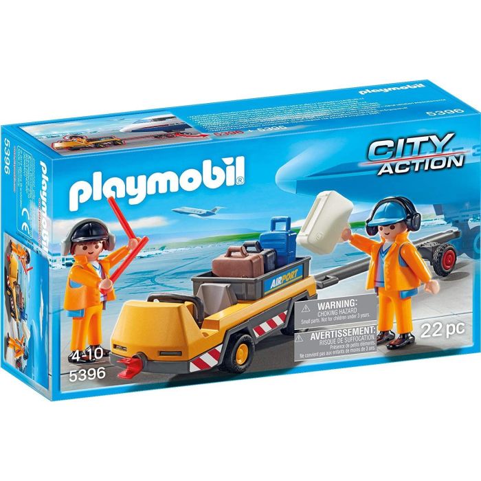 Playmobil City Action Aircraft Tug With Ground Crew 5396