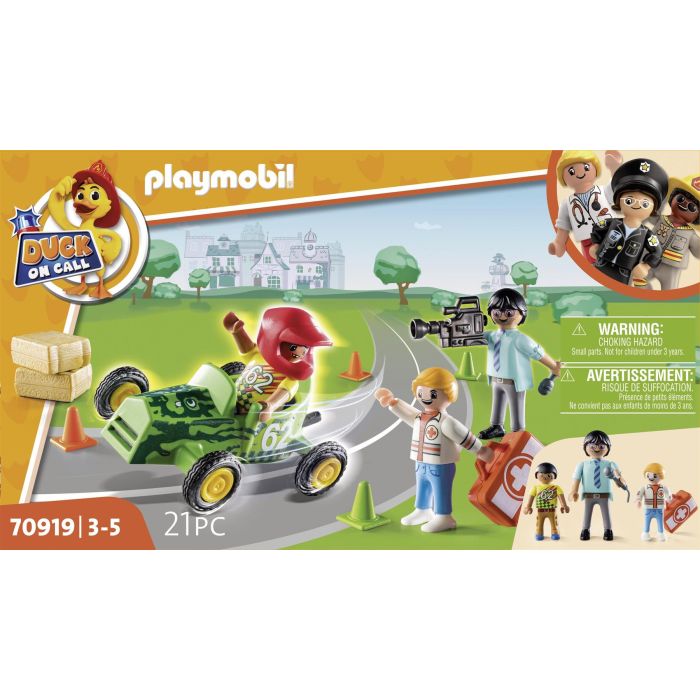 Playmobil Duck on Call Ambulance Action: Helping the Racing Driver 70919