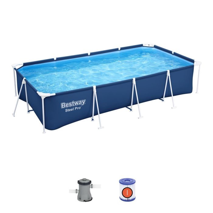 Bestway Steel Pro 13ft x 6ft Rectangular Pool with Filter Pump