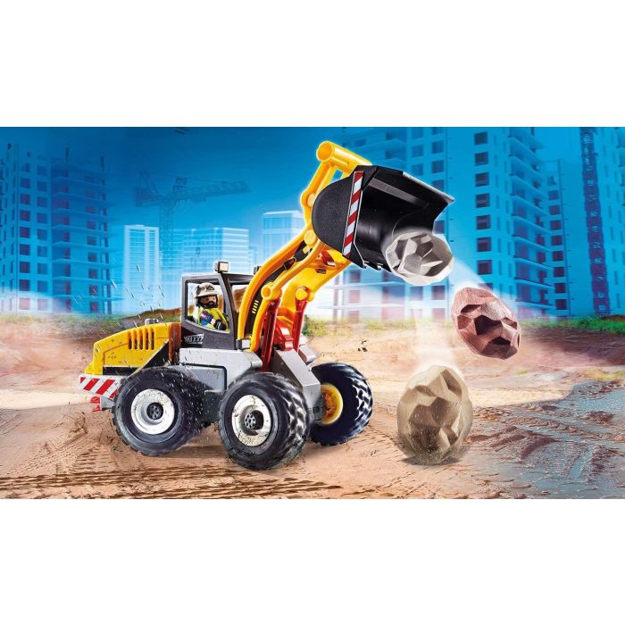 Playmobil City Action Construction Front End Loader with Movable Bucket 70445