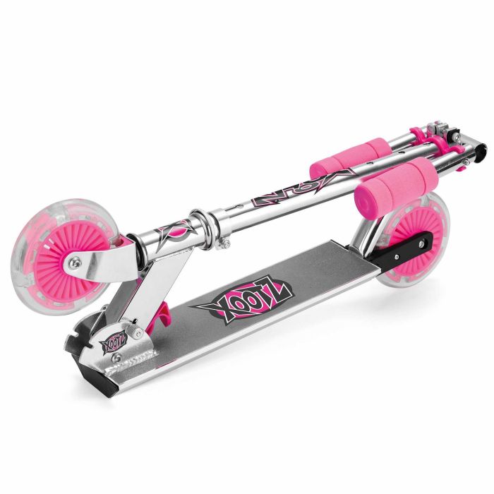 Xootz Folding Scooter with LED Wheels - Pink