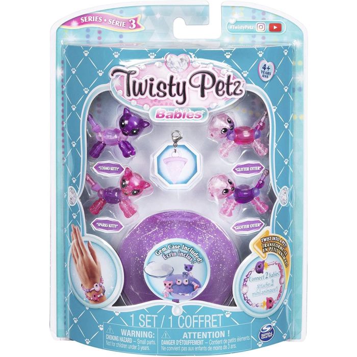 Twisty Petz Babies 4 Pack- Cosmo Kitty and Glitter Otter