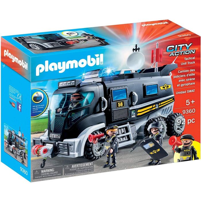 Buy Playmobil 9360 City Action SWAT Truck with Working Lights and