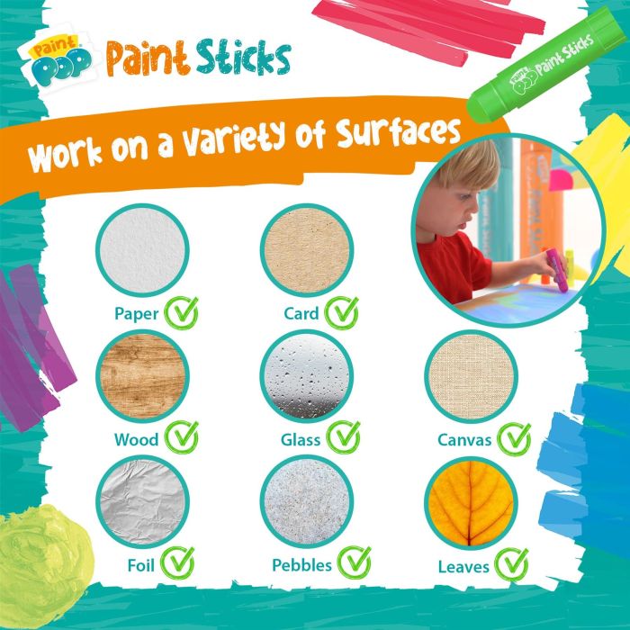 Paint Pop Paint Sticks - Giant Storage Tube 30 Sticks