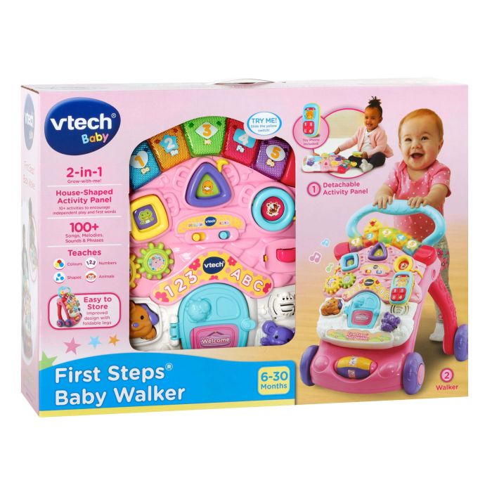 VTech Baby First Steps Baby Walker - Pink