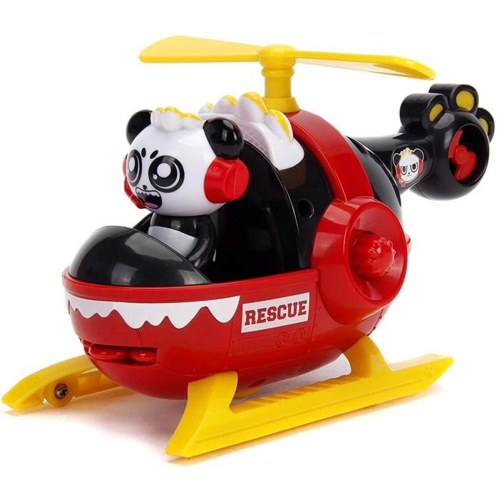 Ryan's World Rescue Helicopter and Panda Figure