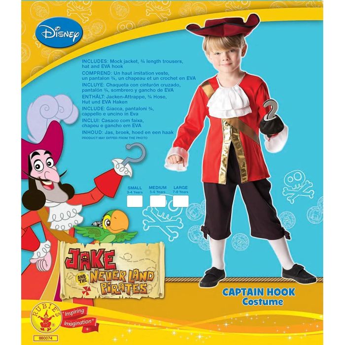 Buy Rubies Boys Captain Hook Costume Small at BargainMax, Free Delivery  over £9.99 and Buy Now, Pay Later with Klarna, ClearPay & Laybuy