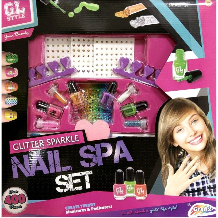 Grafix GL Style Glitter Sparkle Nail Spa Set