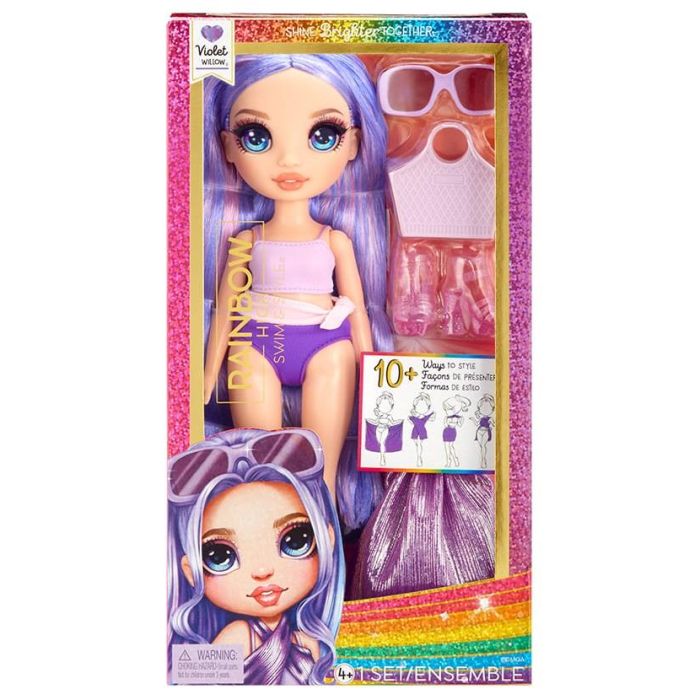 Rainbow High Swim & Style Fashion Doll- Violet