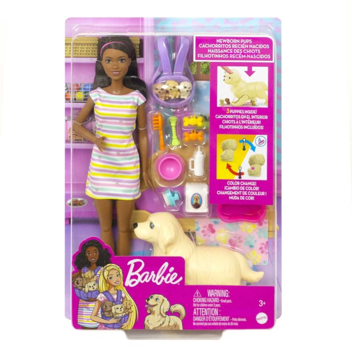 Barbie Doll and Newborn Pups
