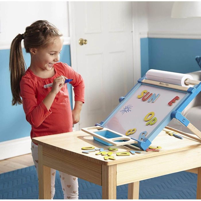 Melissa & Doug Wooden Double-Sided Tabletop Easel
