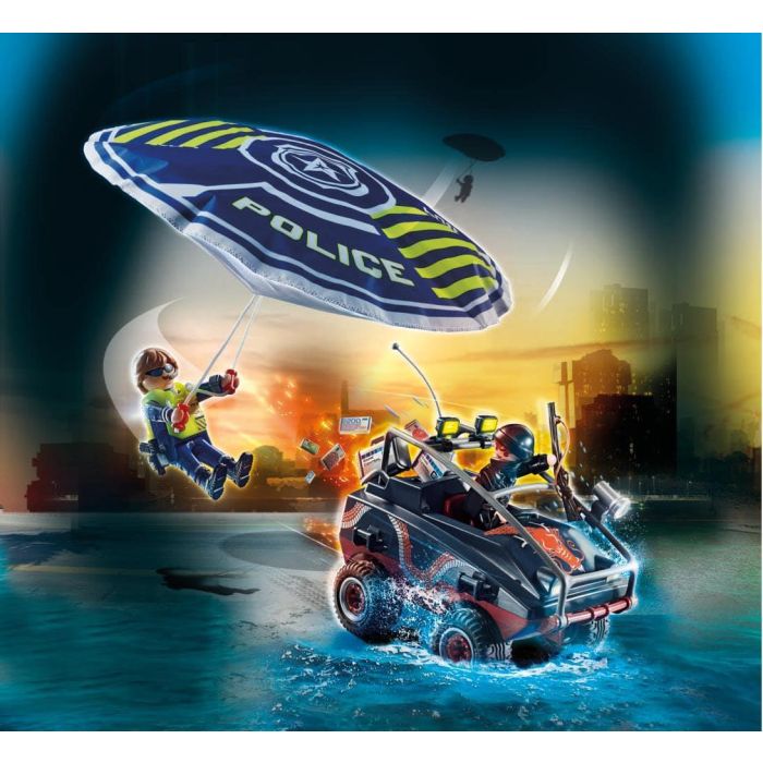 Playmobil City Action Police Parachute with Amphibious Vehicle 70781