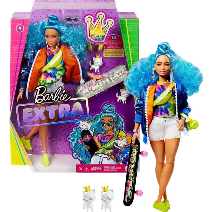 Barbie Extra Blue Curly Hair Doll