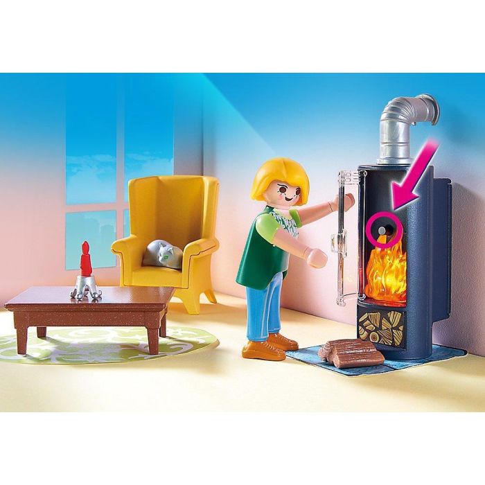 Playmobil Dollhouse 5308 Living Room with Fireplace