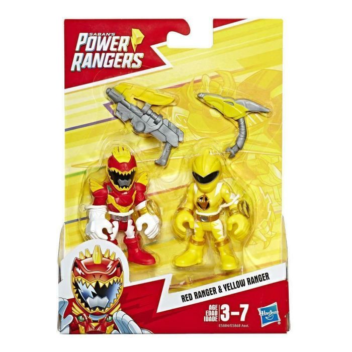 Power Rangers Playskool Heroes Figure Red & Yellow Ranger
