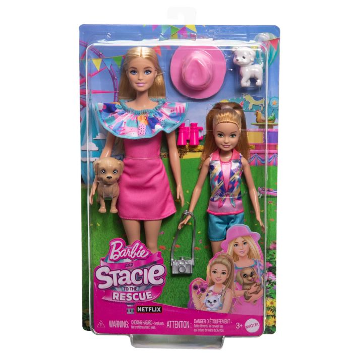 Barbie & Stacie To the Rescue Sister Doll Set with Pet Dogs