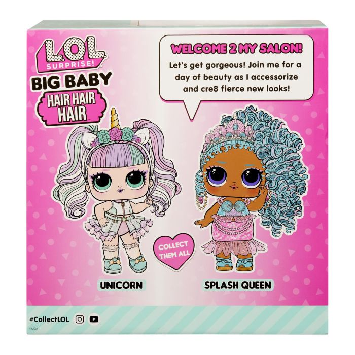 L.O.L. Surprise! Big Baby Hair Hair Hair Doll - Splash Queen