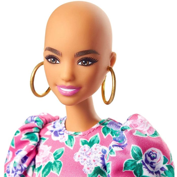 Barbie Fashionistas No Hair Floral Dress Doll