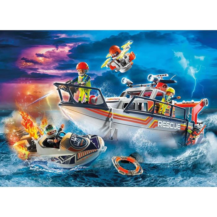 Playmobil City Action Fire Rescue with Personal Watercraft 70140