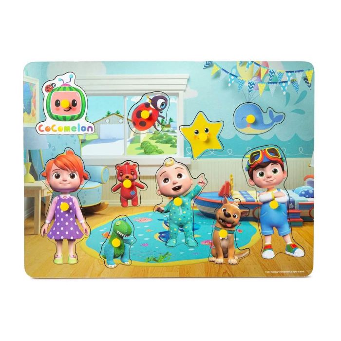 Cocomelon Wooden Character Peg Puzzle Board