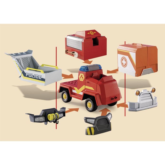 Playmobil Duck On Call Fire Brigade Emergency Vehicle 70914