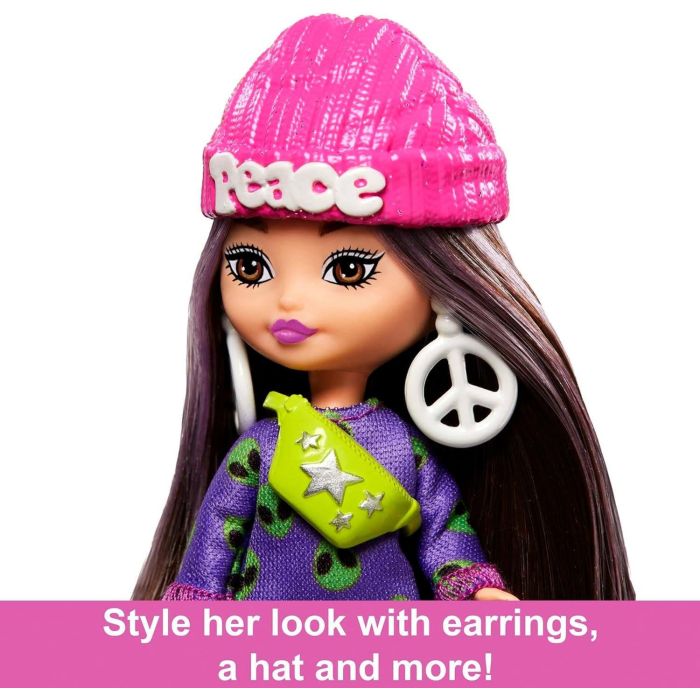 Barbie Extra Mini Minis Doll with Pink Hat