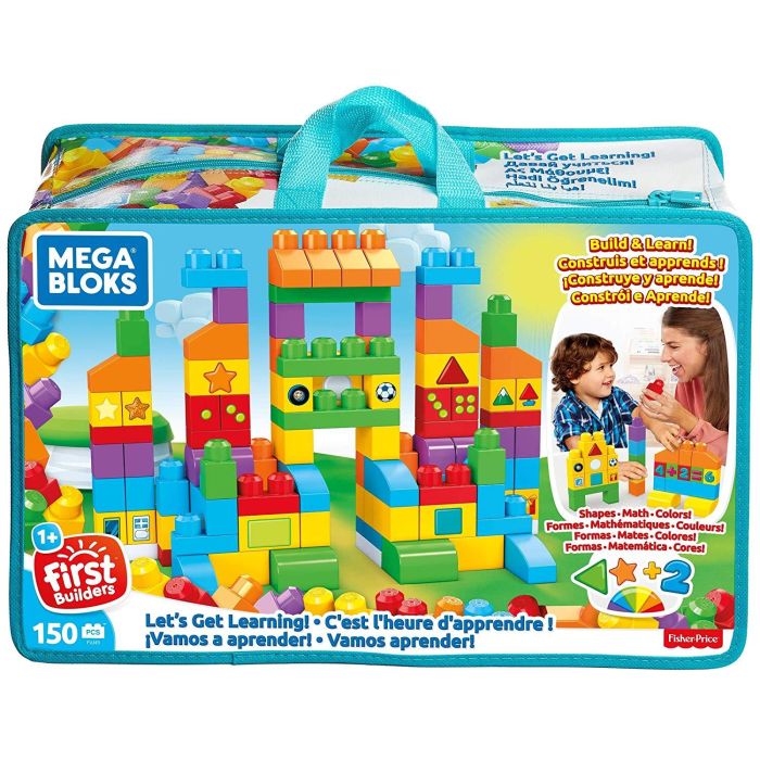 Mega Bloks 150 Piece Bag First Builders Lets Get Learning Building Blocks