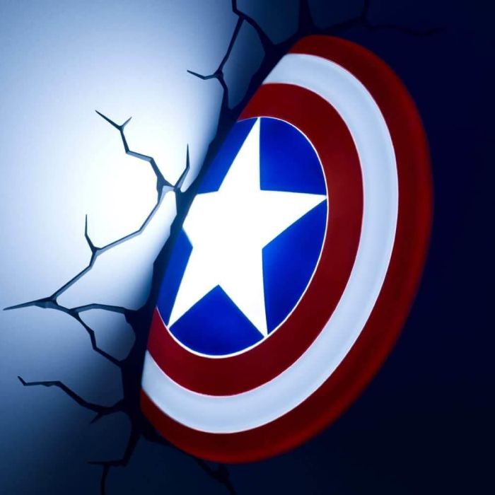 Marvel Captain America's Shield 3D Wall Light
