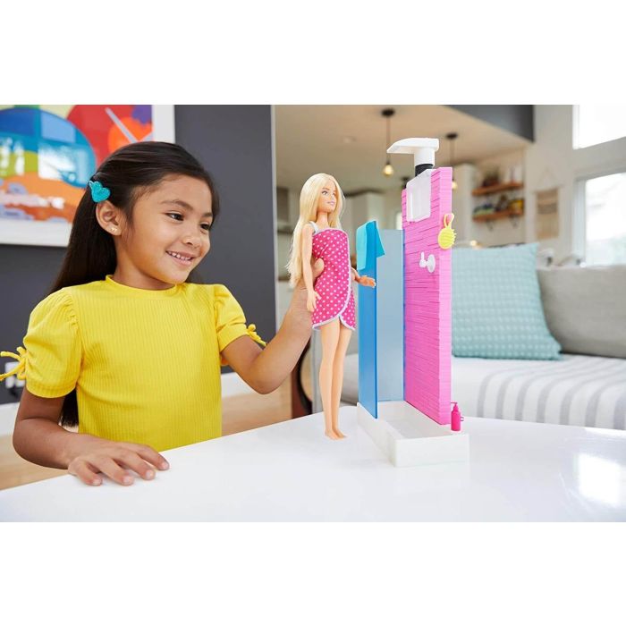 Barbie Bathroom Shower and Doll Playset
