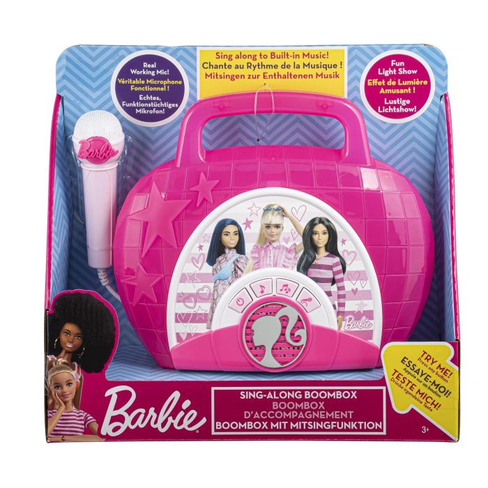 Barbie Sing-Along Karaoke Boombox with Microphone